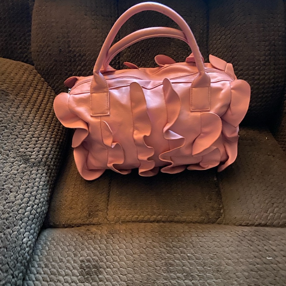 Pink Purse by Bueno with Ruffles and Purse Charms